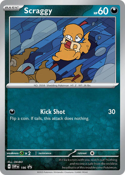 SVP: Scraggy - 186 (Holofoil)