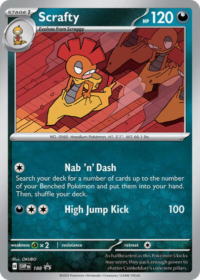 SVP: Scrafty - 188 (Cosmos Holo) (Holofoil)