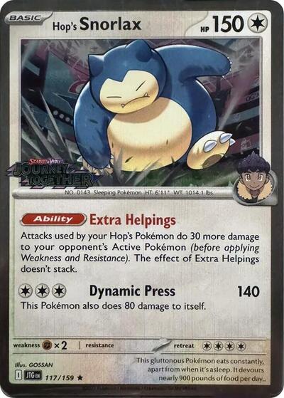 MCAP: Hop's Snorlax - 117/159 (Cosmos Holo) (Holofoil)
