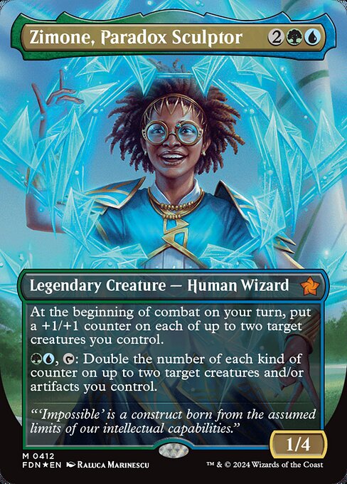 FDN: Zimone, Paradox Sculptor (Borderless) (Mana Foil)