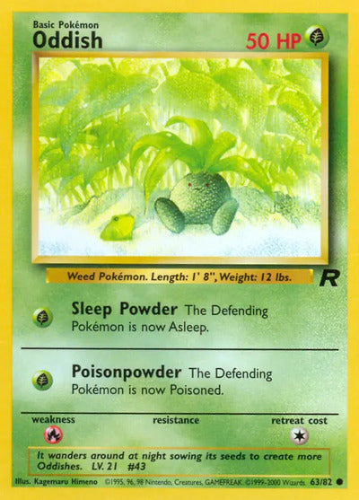Oddish 63/82 Unlimited Team Rocket