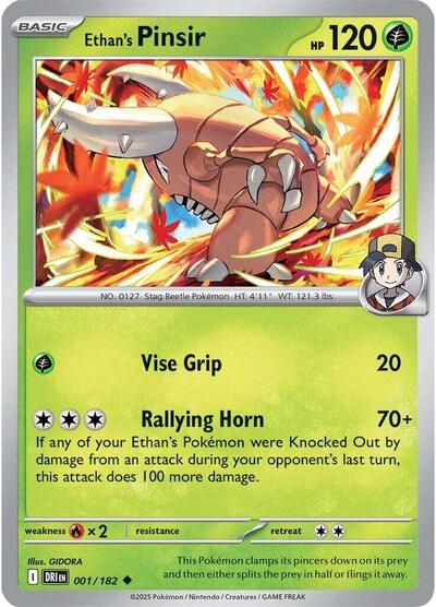 DRI: Ethan's Pinsir (Reverse Holofoil)