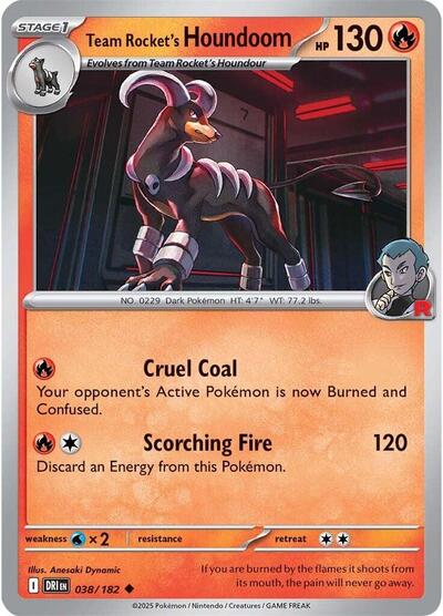 DRI: Team Rocket's Houndoom - 038/182 (Reverse Holofoil)