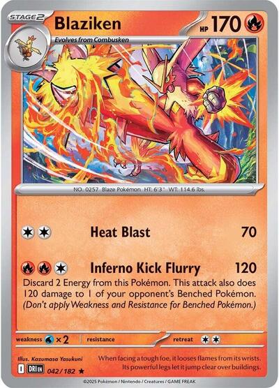 DRI: Blaziken - 042/182 (Reverse Holofoil)