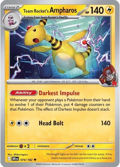 DRI: Team Rocket's Ampharos (Reverse Holofoil)