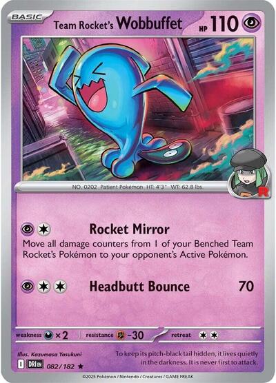 DRI: Team Rocket's Wobbuffet (Reverse Holofoil)