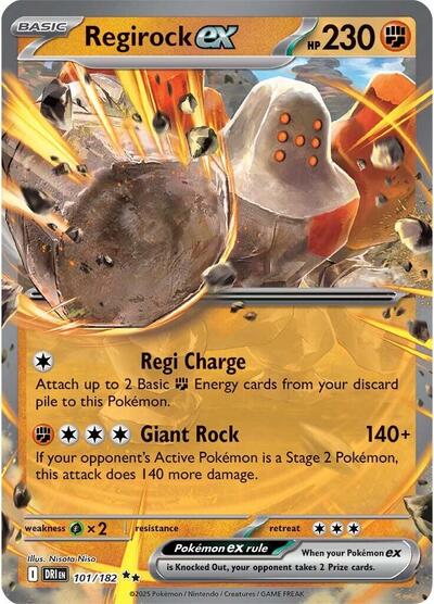 DRI: Regirock ex - 101/182 (Holofoil)
