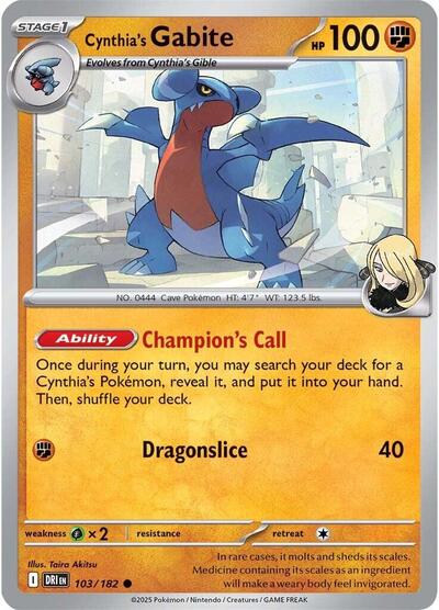 DRI: Cynthia's Gabite (Reverse Holofoil)