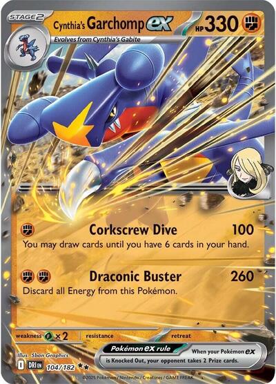 DRI: Cynthia's Garchomp ex - 104/182 (Holofoil)
