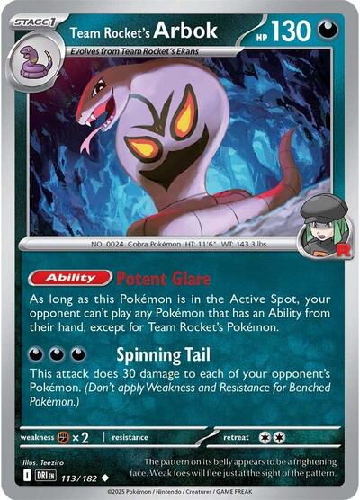 DRI: Team Rocket's Arbok (Reverse Holofoil)