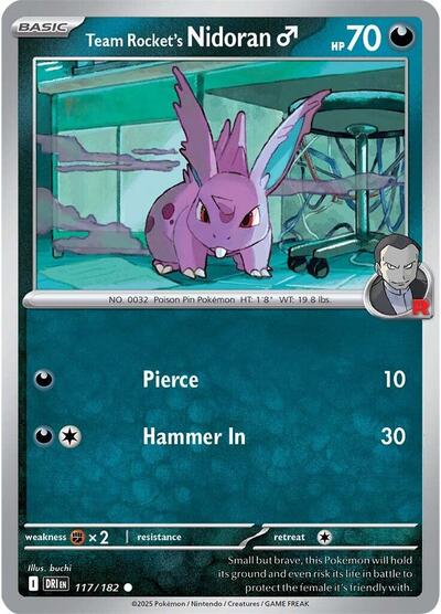 DRI: Team Rocket's Nidoran M (Reverse Holofoil)
