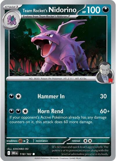 DRI: Team Rocket's Nidorino (Reverse Holofoil)
