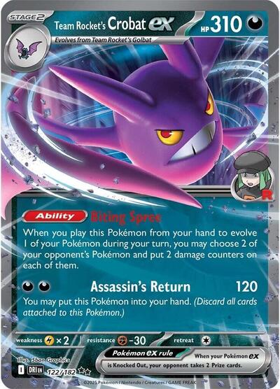 DRI: Team Rocket's Crobat ex - 122/182 (Holofoil)