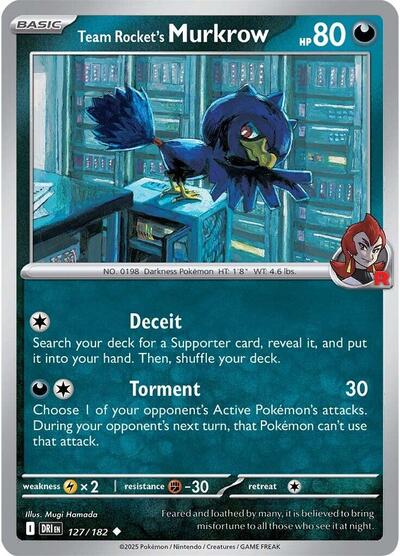 DRI: Team Rocket's Murkrow - 127/182 (Reverse Holofoil)