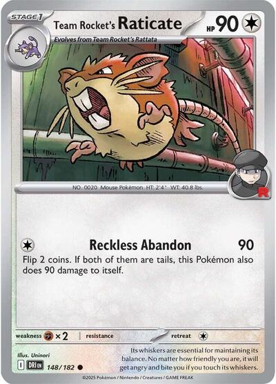DRI: Team Rocket's Raticate - 148/182