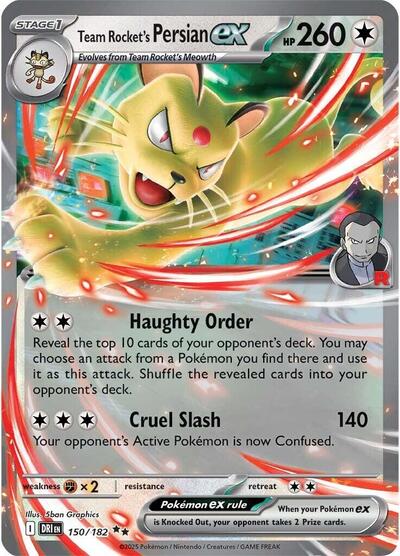 DRI: Team Rocket's Persian ex - 150/182 (Holofoil)