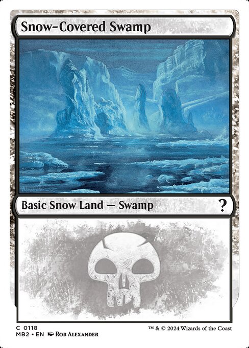 MB2: Snow-Covered Swamp (White Border)