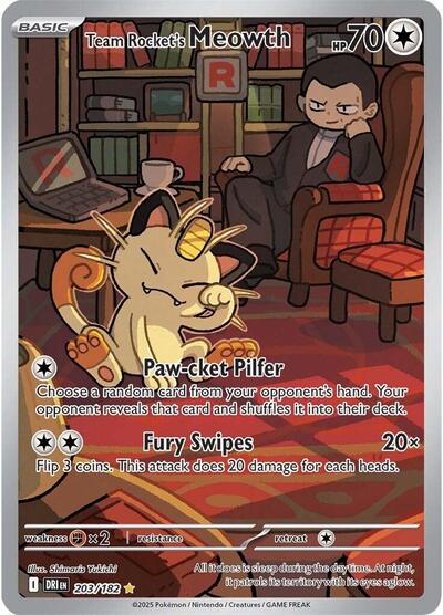 DRI: Team Rocket's Meowth - 203/182 (Holofoil)