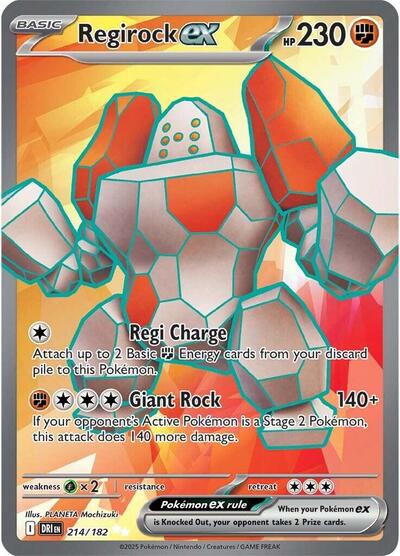 DRI: Regirock ex - 214/182 (Holofoil)