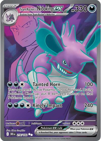 DRI: Team Rocket's Nidoking ex - 216/182 (Holofoil)
