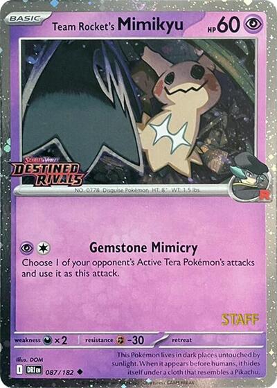 MCAP: Team Rocket's Mimikyu (Prerelease) [Staff] (Holofoil)