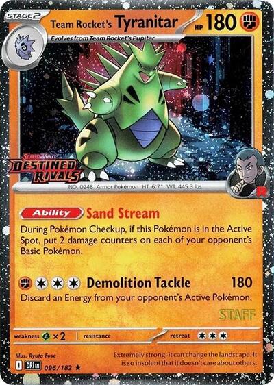 MCAP: Team Rocket's Tyranitar (Prerelease) [Staff] (Holofoil)