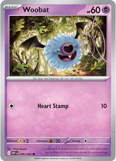 WHT: Woobat (Reverse Holofoil)