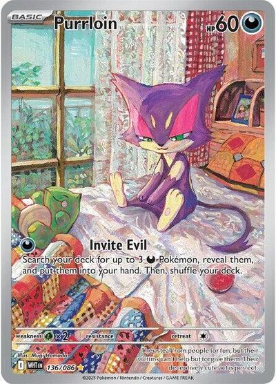 WHT: Purrloin - 136/086 (Holofoil)