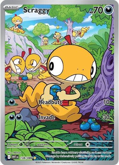 WHT: Scraggy - 138/086 (Holofoil)
