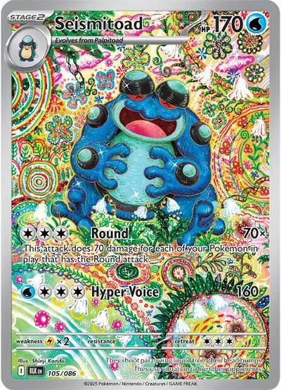 BLK: Seismitoad - 105/086 (Holofoil)