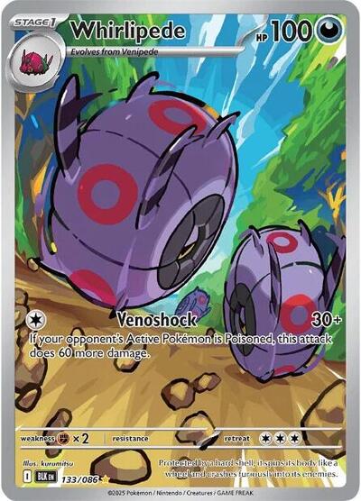 BLK: Whirlipede - 133/086 (Holofoil)