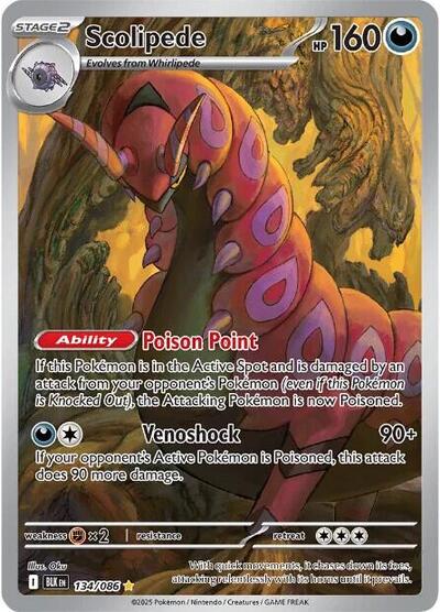 BLK: Scolipede - 134/086 (Holofoil)