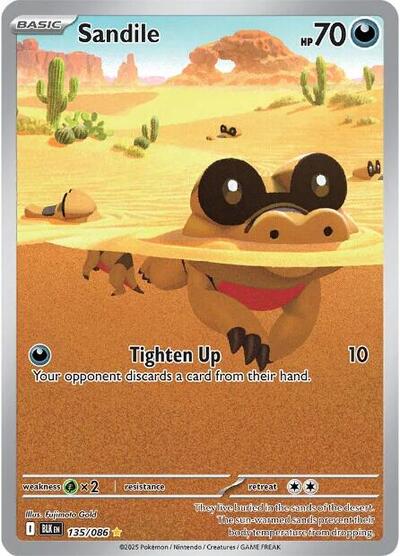 BLK: Sandile - 135/086 (Holofoil)