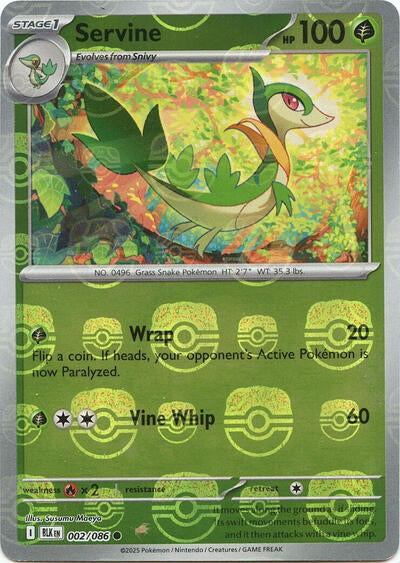 BLK: Servine (Master Ball Pattern) (Holofoil)