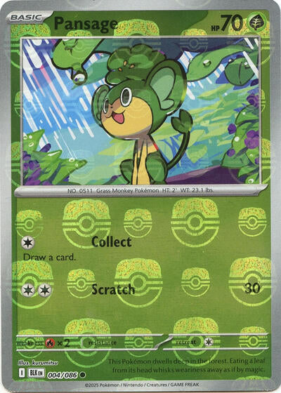 BLK: Pansage (Master Ball Pattern) (Holofoil)