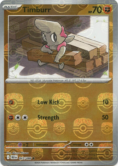 BLK: Timburr (Master Ball Pattern) (Holofoil)
