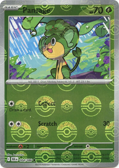 BLK: Pansage (Poke Ball Pattern) (Holofoil)