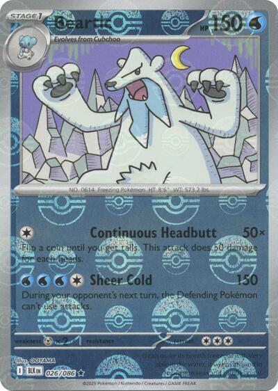 BLK: Beartic (Poke Ball Pattern) (Holofoil)