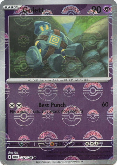 BLK: Golett (Poke Ball Pattern) (Holofoil)
