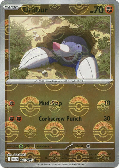 BLK: Drilbur (Poke Ball Pattern) (Holofoil)