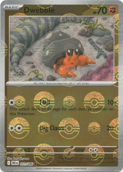 BLK: Dwebble (Poke Ball Pattern) (Holofoil)