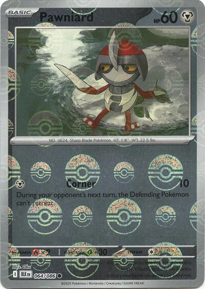 BLK: Pawniard (Poke Ball Pattern) (Holofoil)