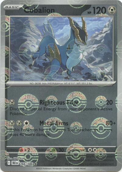 BLK: Cobalion (Poke Ball Pattern) (Holofoil)