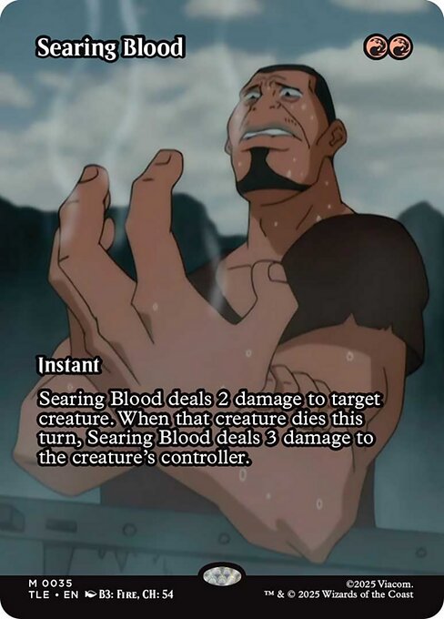 TLE: Searing Blood (Borderless) (Foil)