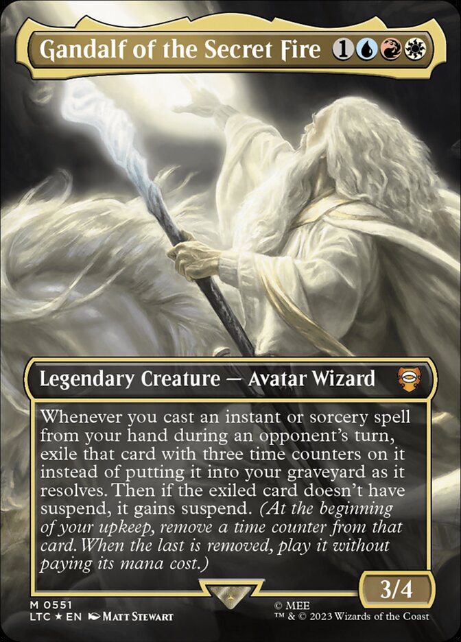 Gandalf of the Secret Fire (Borderless) (Surge Foil) [Foil] :: LTC