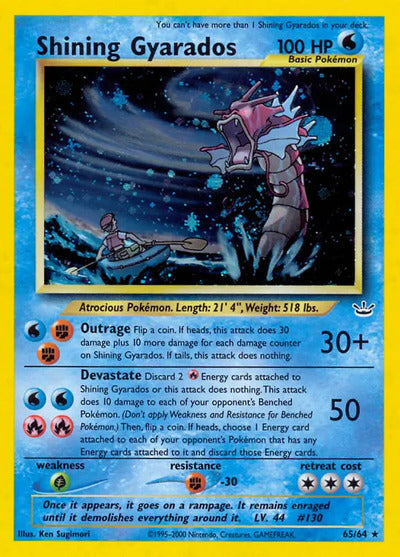 Shining Gyarados 65/64 Unlimited Neo Revelation