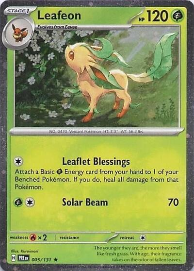 MCAP: Leafeon - 005/131 (Cosmos Holo) (Holofoil)