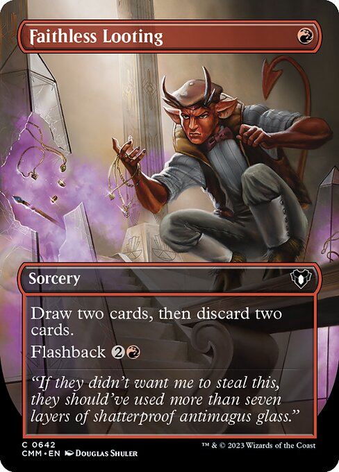 CMM: Faithless Looting (Borderless) (Foil)