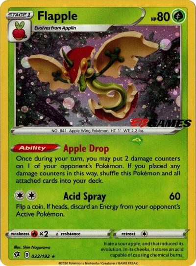 MCAP: Flapple - 022/192 (EB Games Exclusive APAC) (Holofoil)