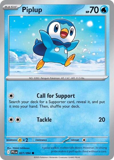 PFL: Piplup - 027/094 (Reverse Holofoil)